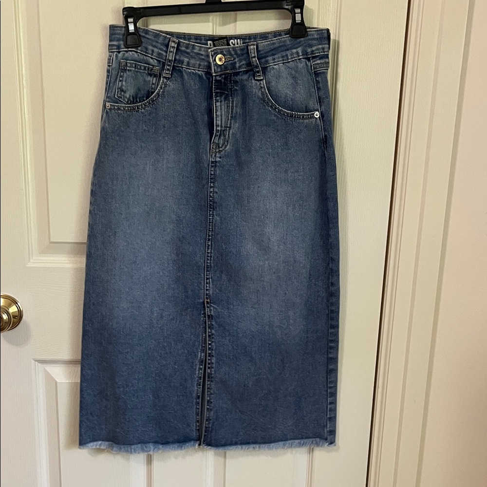 Denim Midi Skirt